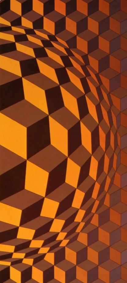 Victor Vasarely, Composition, Hexagone, Hliogravure