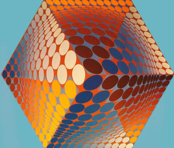 Victor Vasarely, Composition, Hexagone, Hliogravure