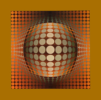 Victor Vasarely, Composition, Damier, Hliogravure