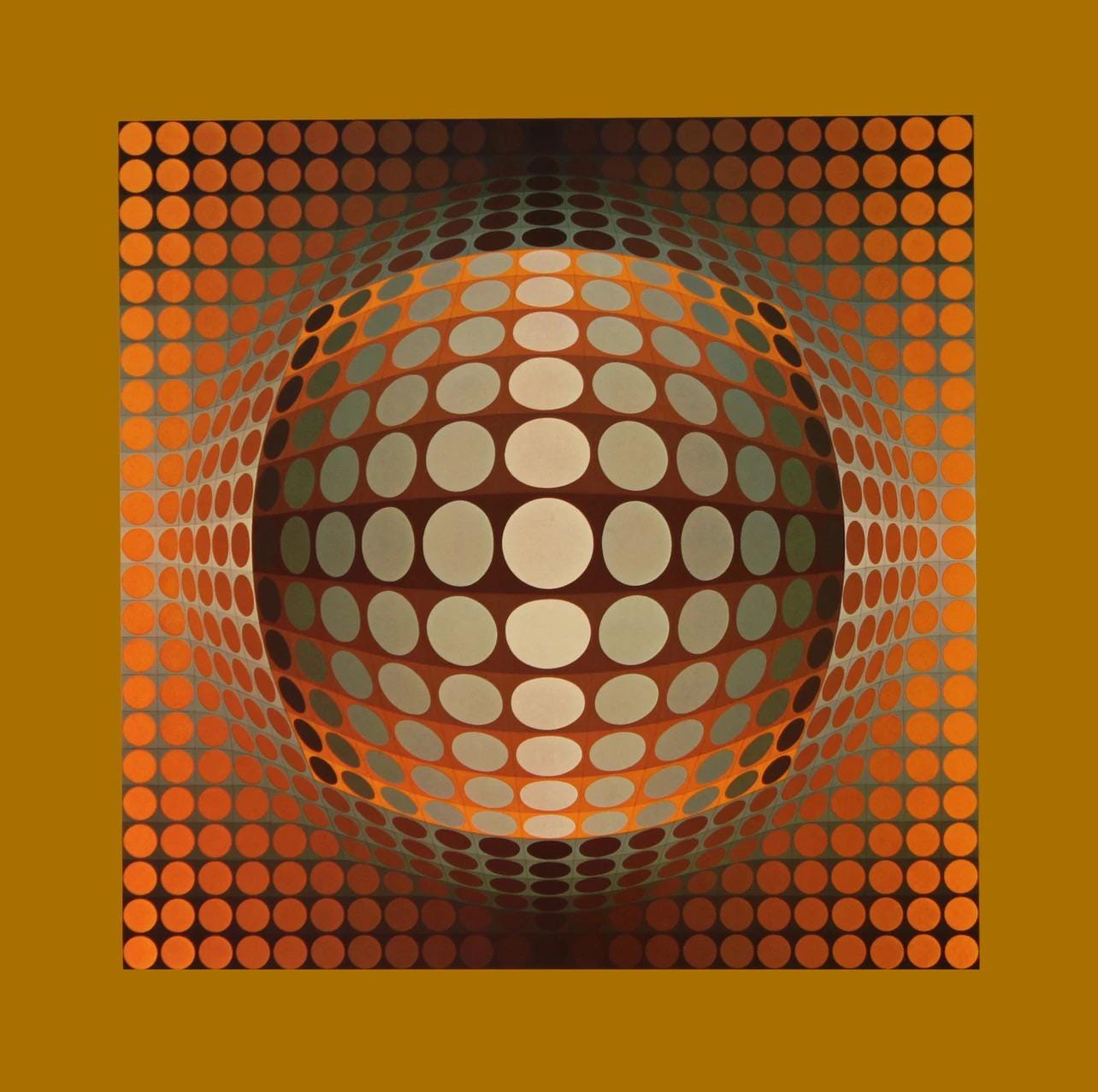Victor Vasarely, Composition, Damier, Hliogravure