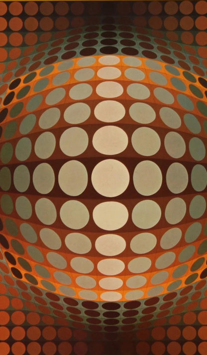 Victor Vasarely, Composition, Damier, Hliogravure