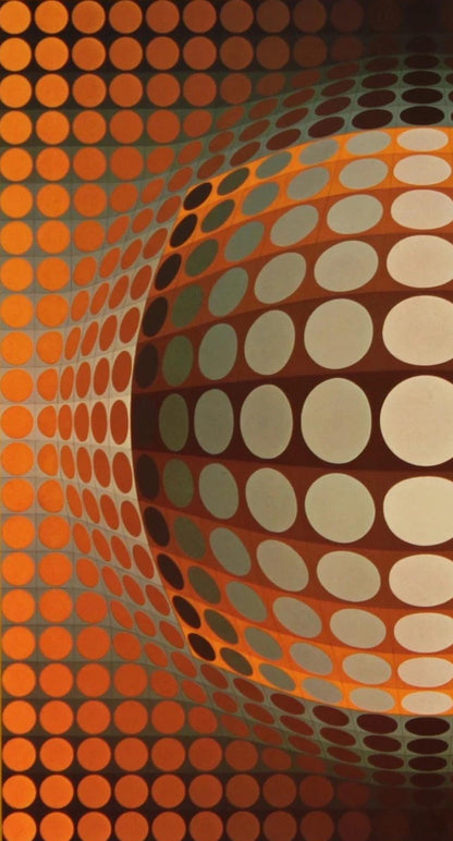 Victor Vasarely, Composition, Damier, Hliogravure