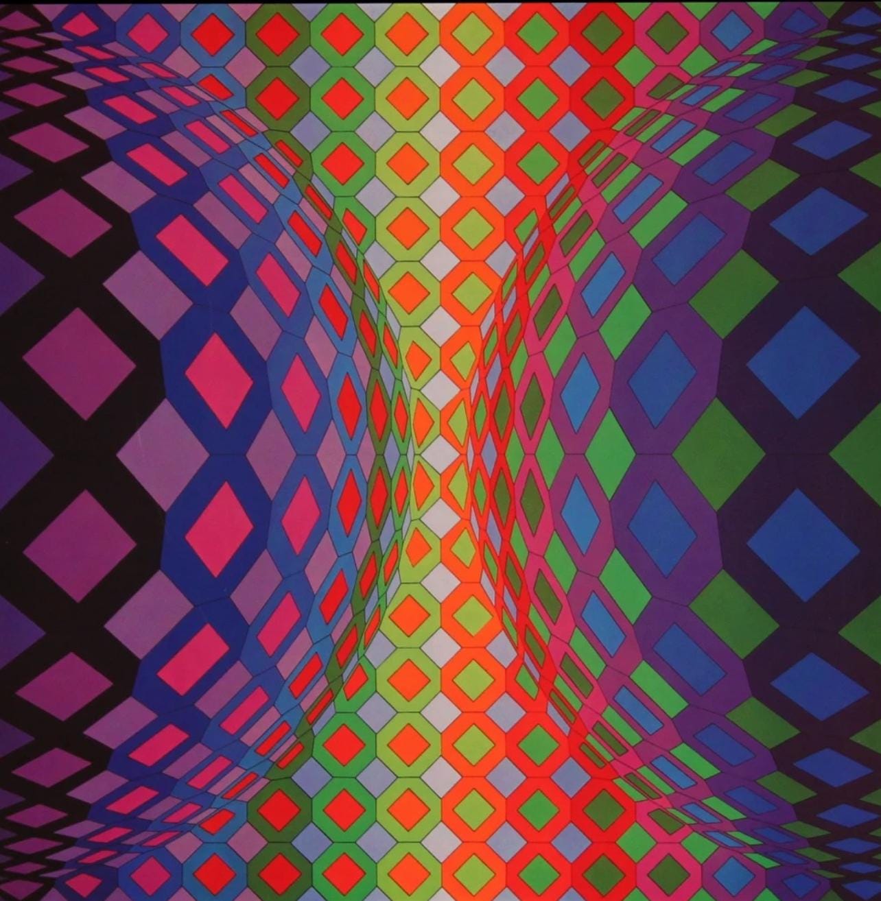 Victor Vasarely, Composition, Octogone, Hliogravure