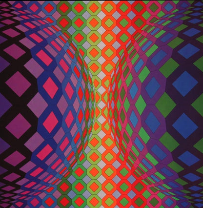 Victor Vasarely, Composition, Octogone, Hliogravure