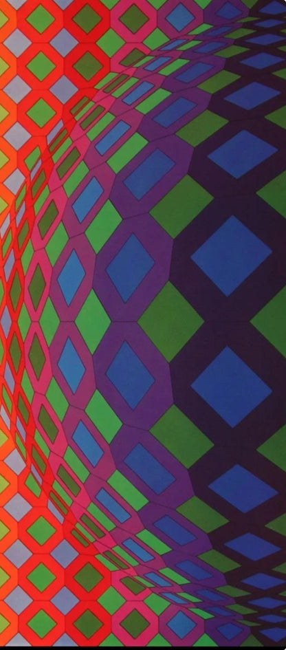 Victor Vasarely, Composition, Octogone, Hliogravure