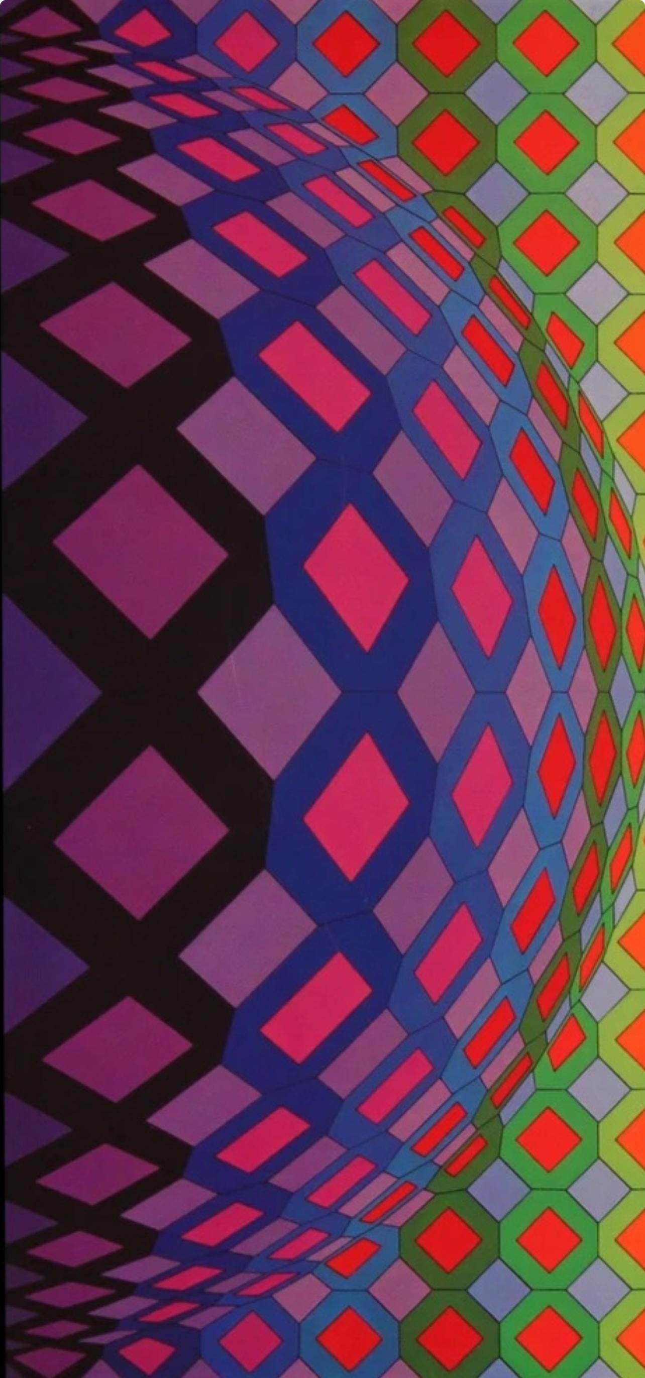 Victor Vasarely, Composition, Octogone, Hliogravure