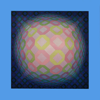 Victor Vasarely, Composition, Octogone, Hliogravure