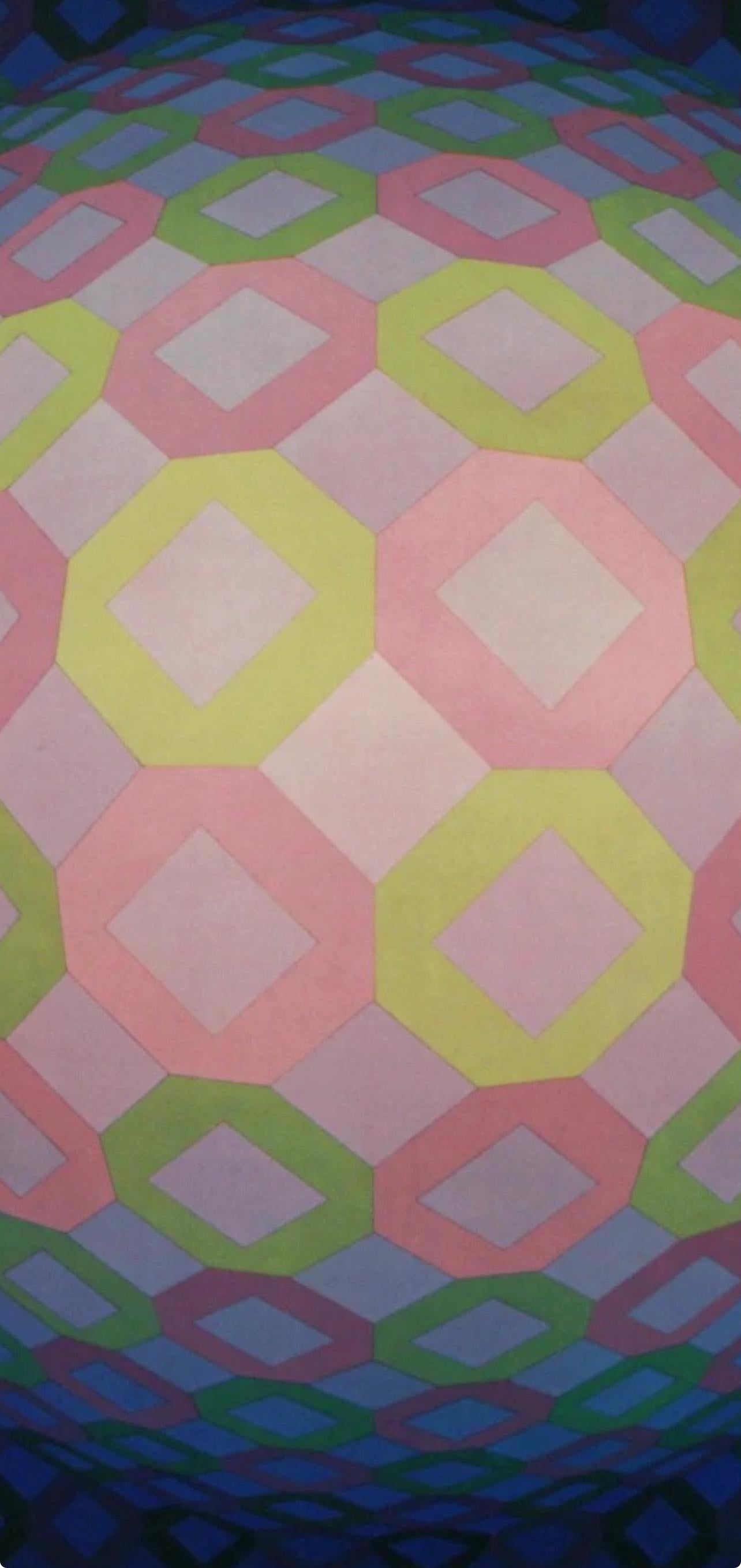 Victor Vasarely, Composition, Octogone, Hliogravure