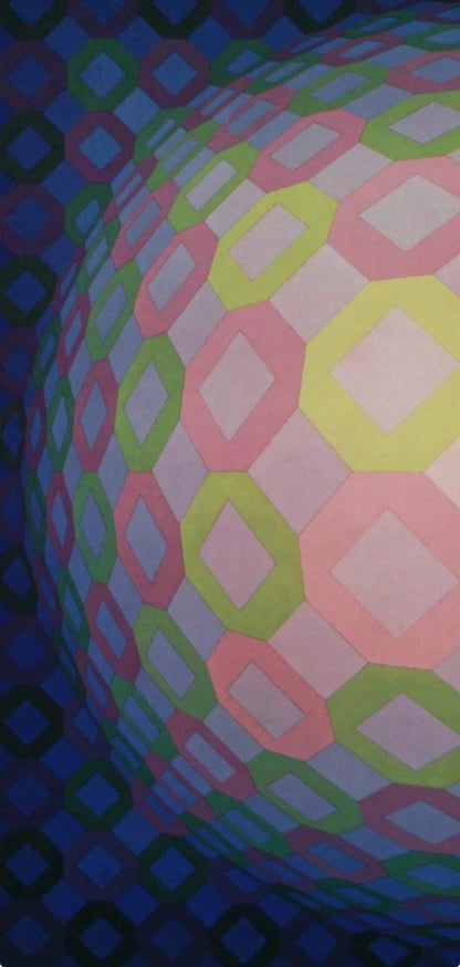 Victor Vasarely, Composition, Octogone, Hliogravure