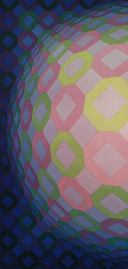 Victor Vasarely, Composition, Octogone, Hliogravure