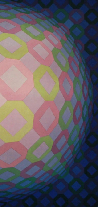 Victor Vasarely, Composition, Octogone, Hliogravure