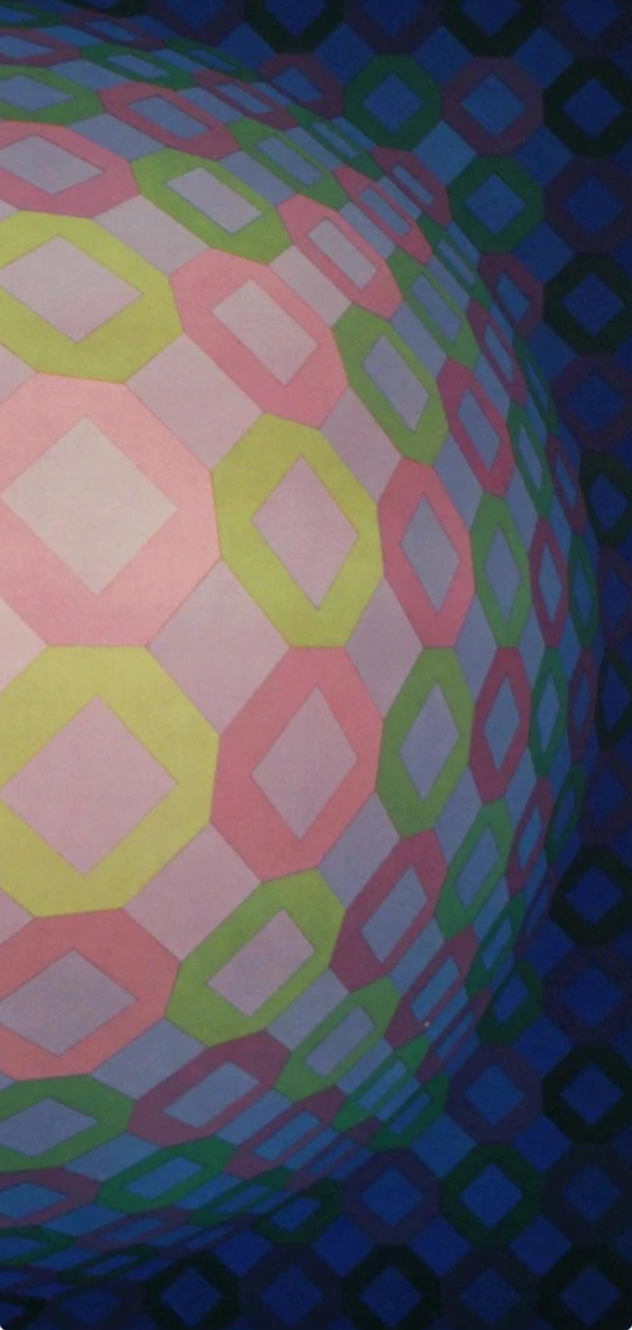 Victor Vasarely, Composition, Octogone, Hliogravure