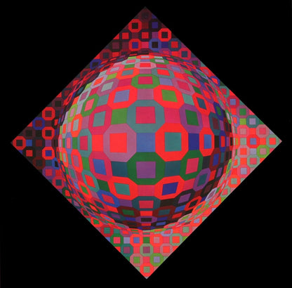 Victor Vasarely, Composition, Octogone, Hliogravure