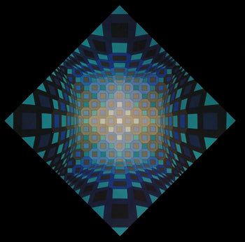 Victor Vasarely, Composition, Octogone, Hliogravure
