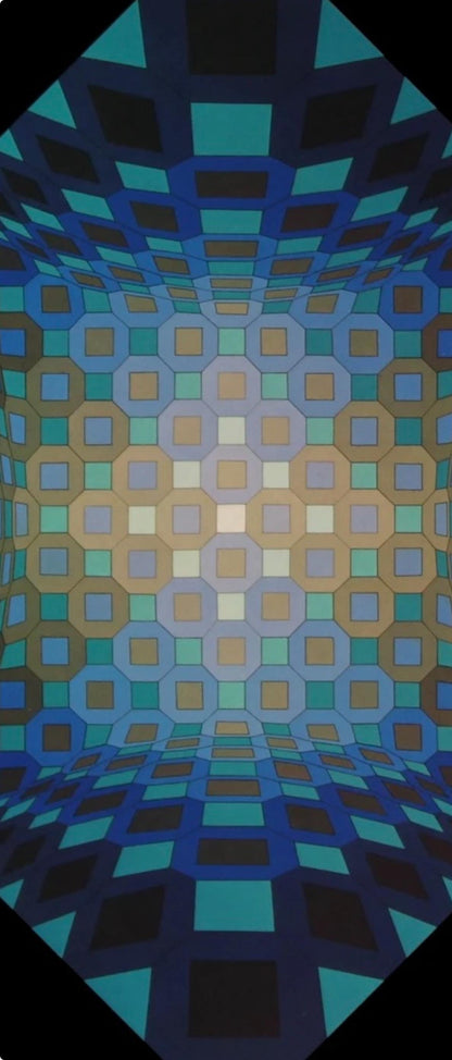 Victor Vasarely, Composition, Octogone, Hliogravure