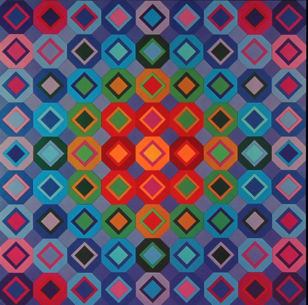Victor Vasarely, Composition, Octogone, Hliogravure