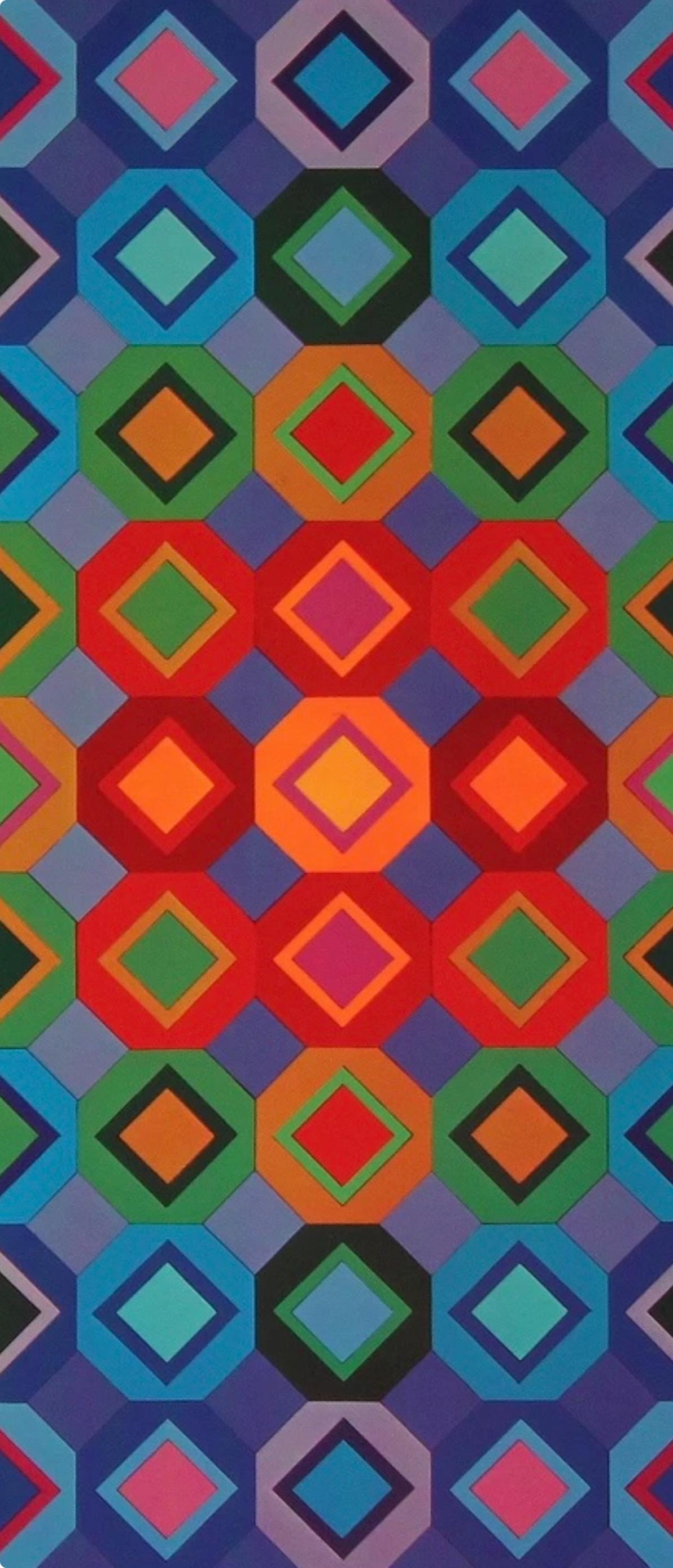 Victor Vasarely, Composition, Octogone, Hliogravure