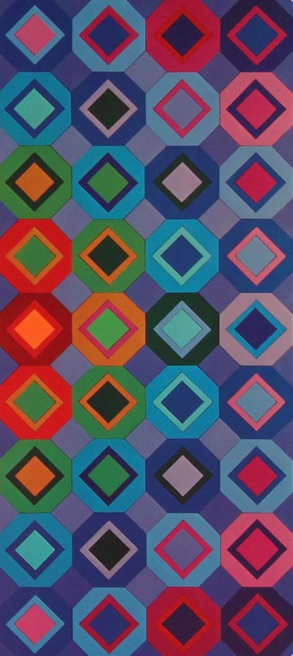 Victor Vasarely, Composition, Octogone, Hliogravure