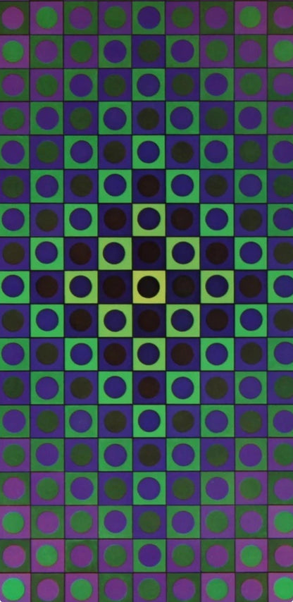 Victor Vasarely, Composition, Folklore Plantaire, Hliogravure