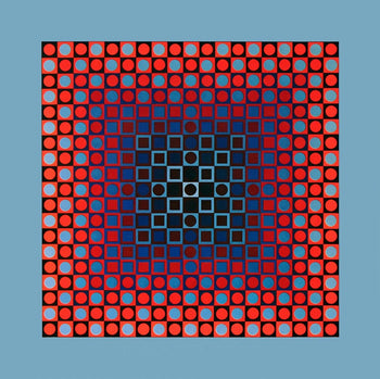 Victor Vasarely, Composition, Folklore Plantaire, Hliogravure