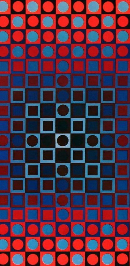 Victor Vasarely, Composition, Folklore Plantaire, Hliogravure