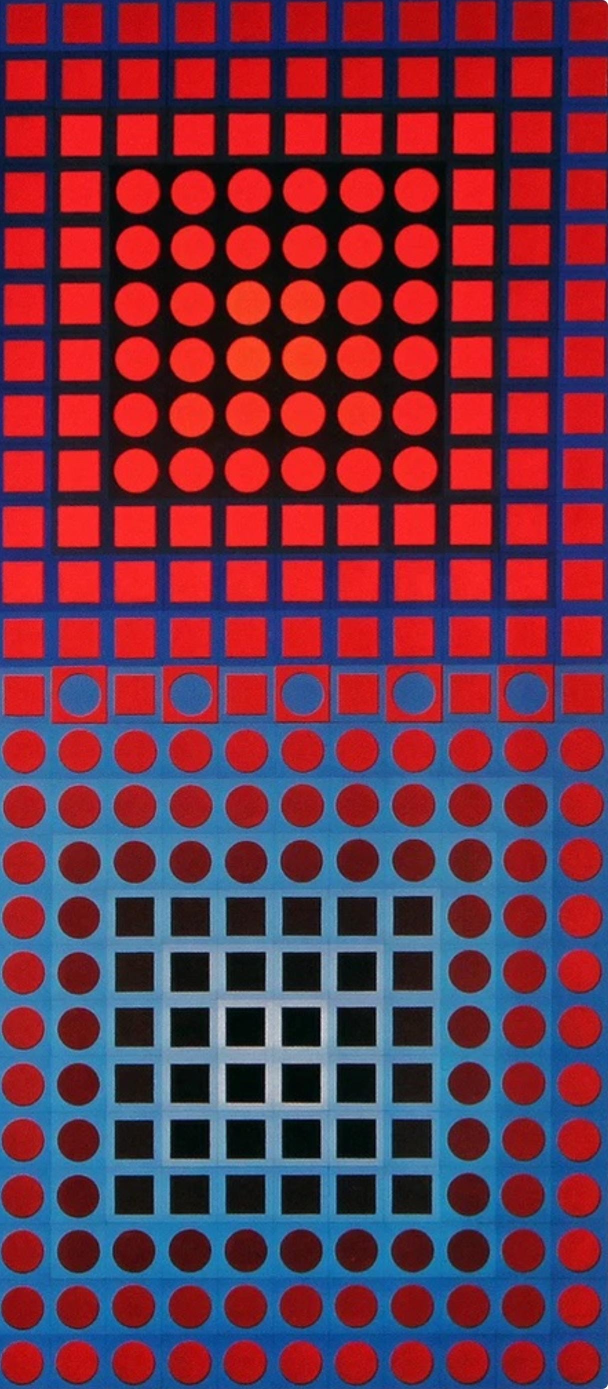 Victor Vasarely, Composition, Folklore Plantaire, Hliogravure