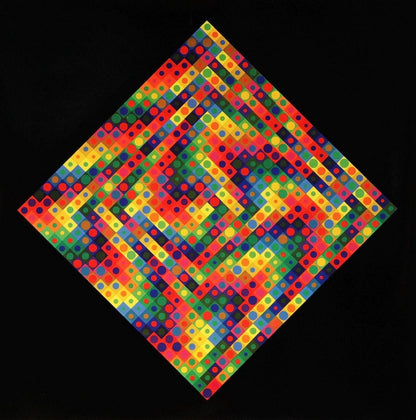 Victor Vasarely, Composition, Folklore Plantaire, Hliogravure