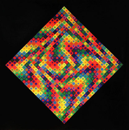 Victor Vasarely, Composition, Folklore Plantaire, Hliogravure