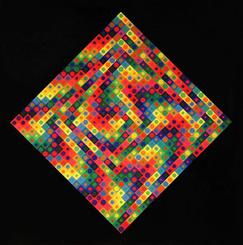 Victor Vasarely, Composition, Folklore Plantaire, Hliogravure