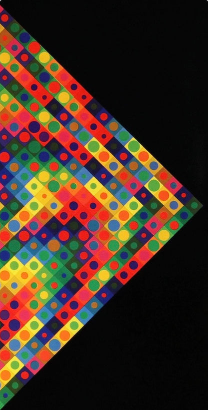 Victor Vasarely, Composition, Folklore Plantaire, Hliogravure