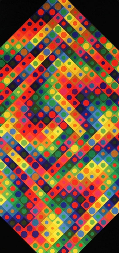 Victor Vasarely, Composition, Folklore Plantaire, Hliogravure