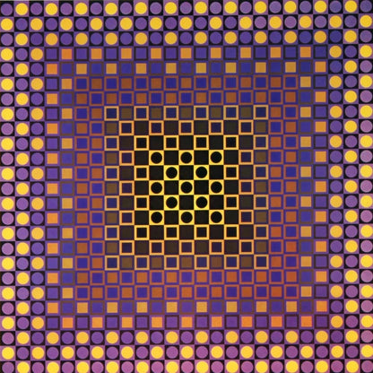 Victor Vasarely, Composition, Folklore Plantaire, Hliogravure