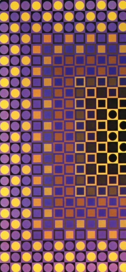 Victor Vasarely, Composition, Folklore Plantaire, Hliogravure