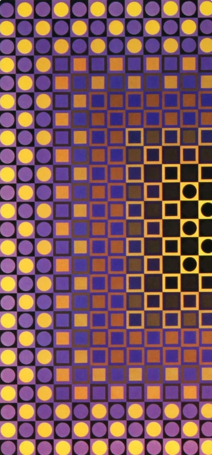 Victor Vasarely, Composition, Folklore Plantaire, Hliogravure
