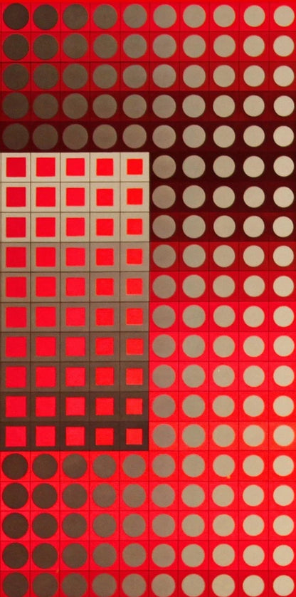 Victor Vasarely, Composition, Folklore Plantaire, Hliogravure