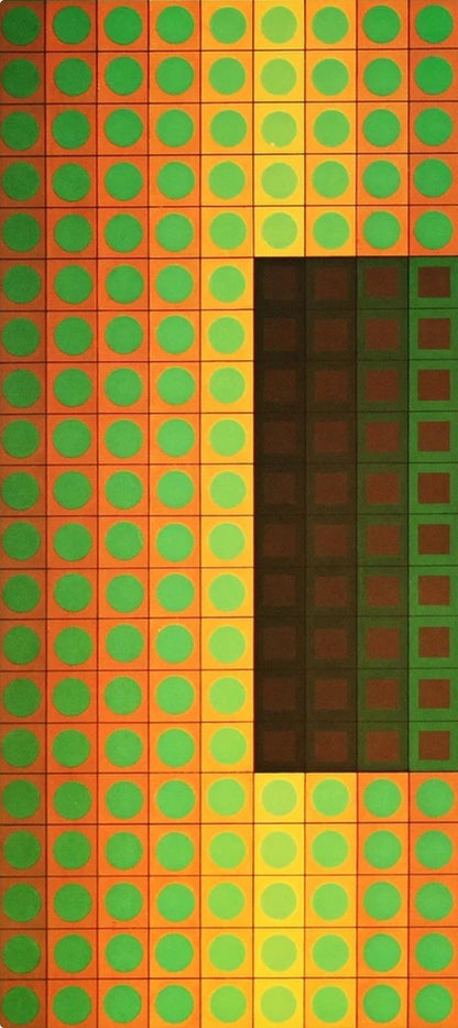 Victor Vasarely, Composition, Folklore Plantaire, Hliogravure