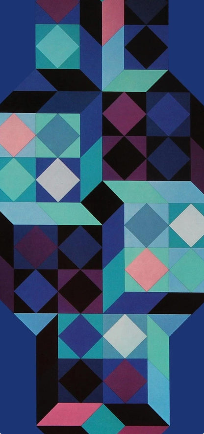 Victor Vasarely, Composition, Hommage Hexagone, Hliogravure