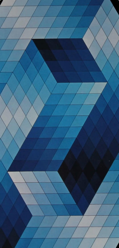 Victor Vasarely, Composition, Hommage Hexagone, Hliogravure