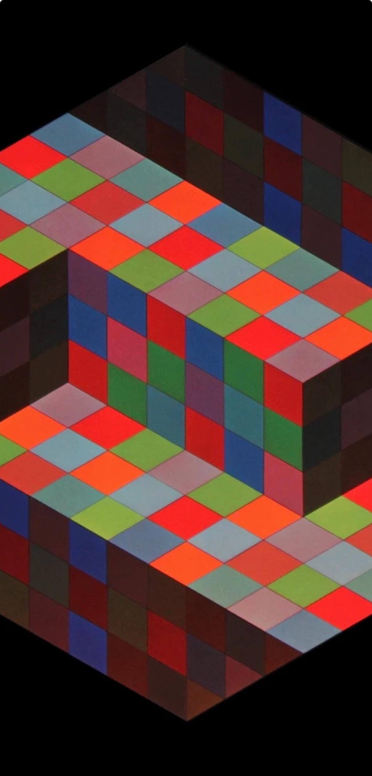 Victor Vasarely, Composition, Hommage Hexagone, Hliogravure