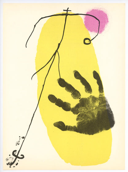 Joan Mir, Composition (Cramer 34; Mourlot 226), Derrire Le Miroir, Lithograph