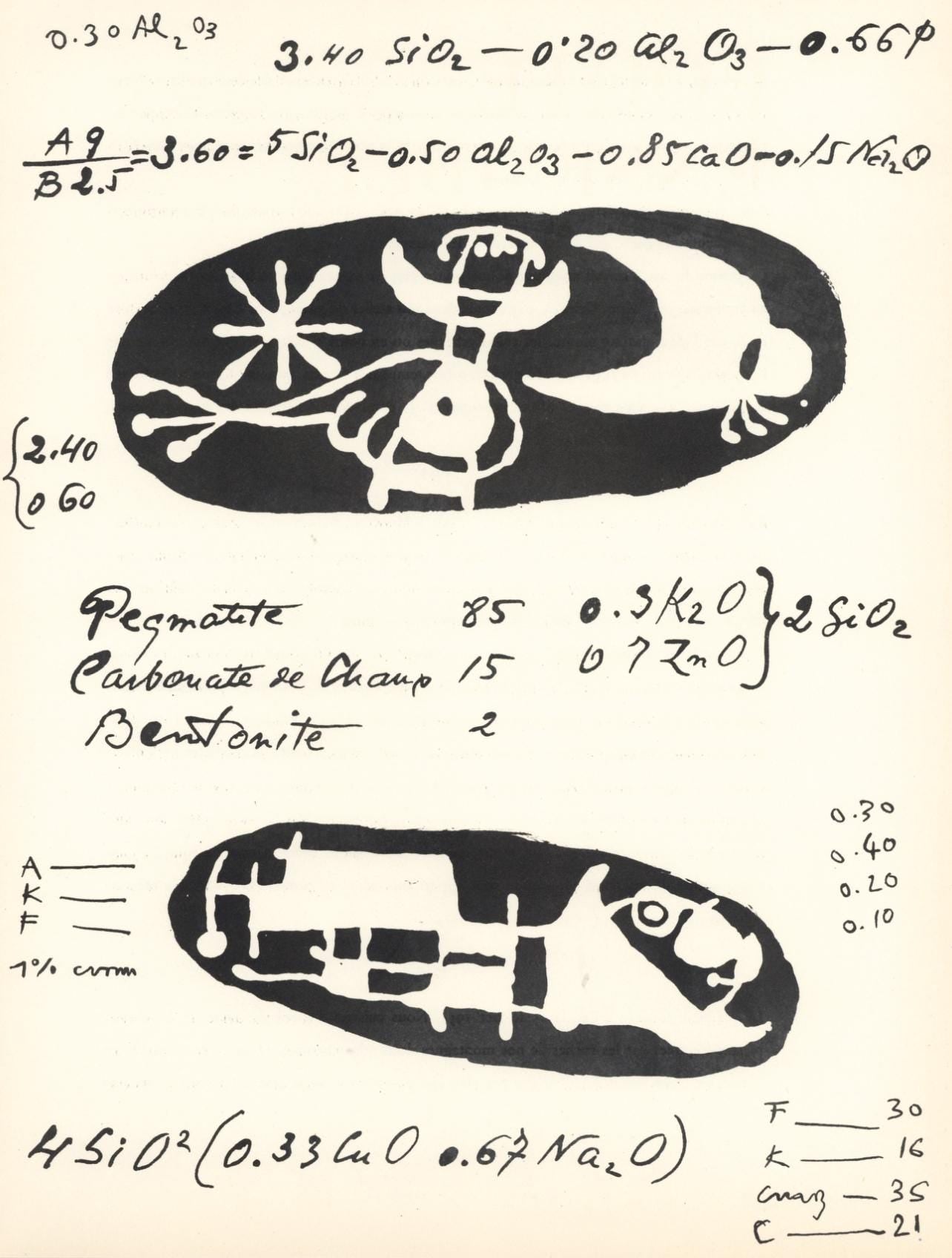 Joan Mir, Composition (Cramer 34), Derrire Le Miroir, Lithograph