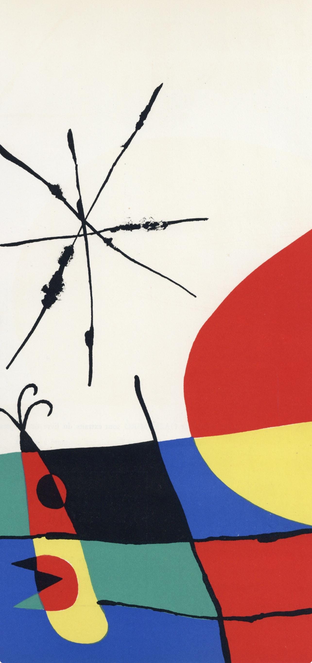 Joan Mir, Composition (Cramer 34), Derrire Le Miroir, Lithograph