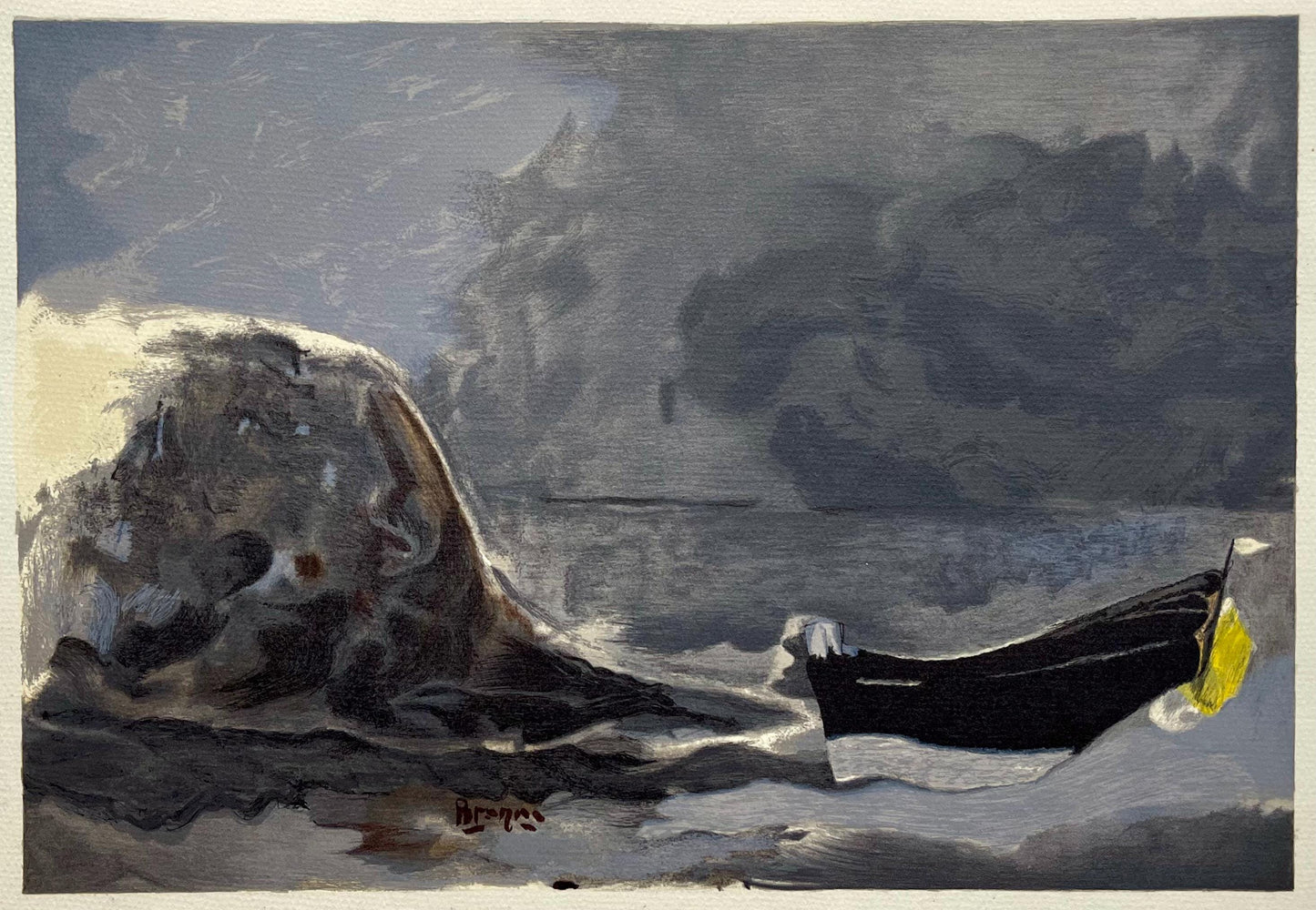 Georges Braque, Marine Noire, Varengeville, Lithograph