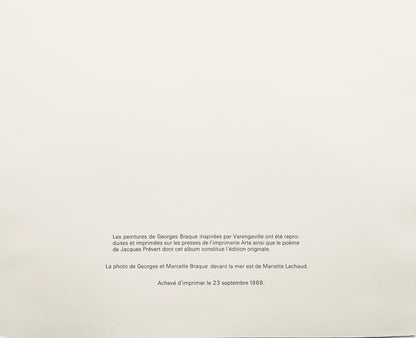 Georges Braque, Marine Noire, Varengeville, Lithograph