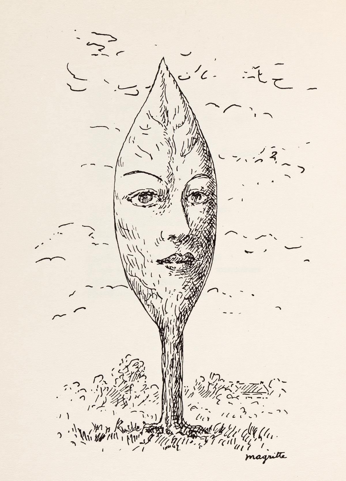 Ren Magritte, Composition, Dix Dessins De Ren Magritte, Lithograph