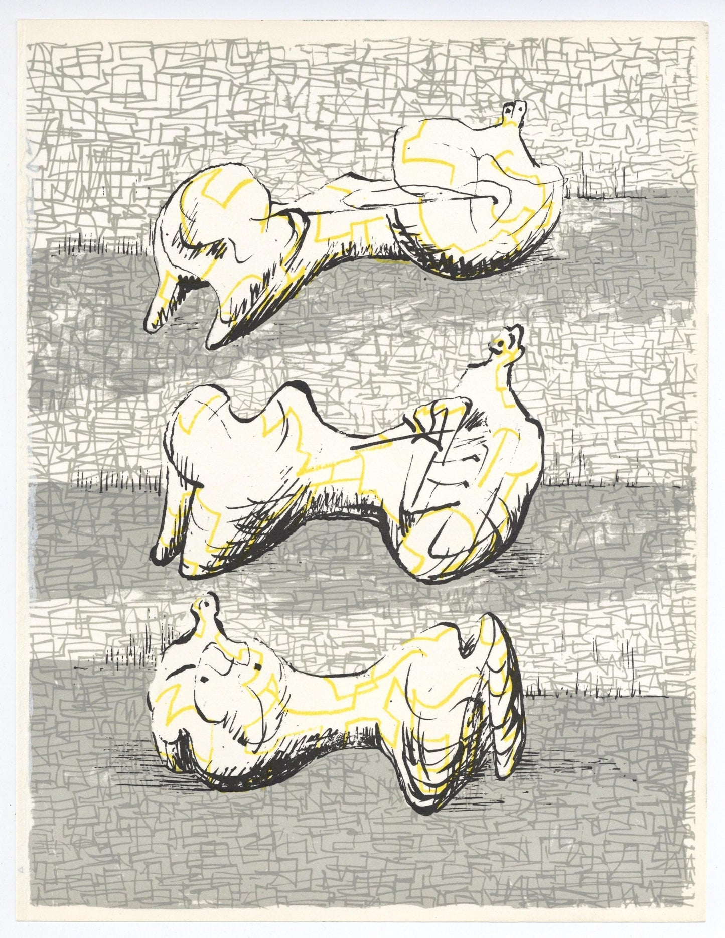 Henry Moore, Composition (Cramer 182), Xxe Sicle, Lithograph