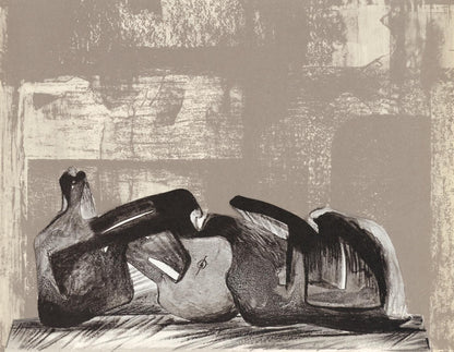 Henry Moore, Reclining Figure, Interior Setting I (Cramer 458), Xxe Sicle, Lithograph