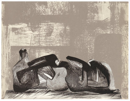 Henry Moore, Reclining Figure, Interior Setting I (Cramer 458), Xxe Sicle, Lithograph