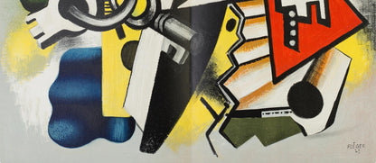 Fernand Lger, Composition, Derrire Le Miroir, Lithograph