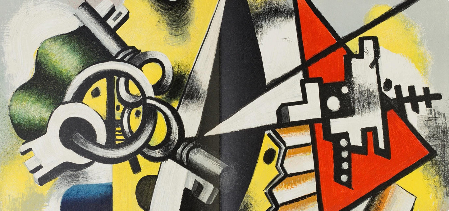 Fernand Lger, Composition, Derrire Le Miroir, Lithograph